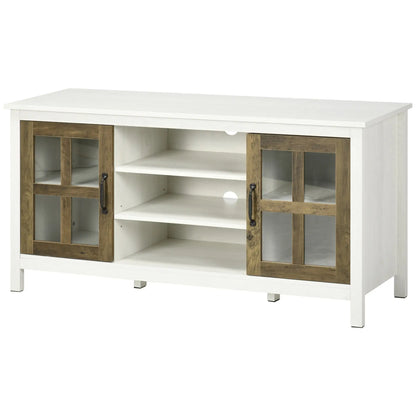 TV Stand for 55 Inch TVs, Adjustable Shelves, Cable Holes, White TV Stands at Gallery Canada