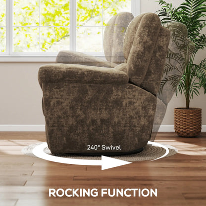 Fabric Recliner Chair, USB Ports, Swivel Rocking Footrest Sofas & Reclining Chairs at Gallery Canada