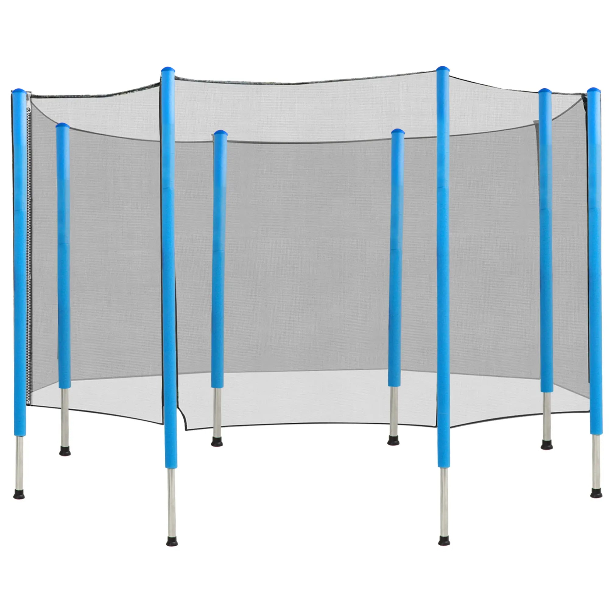 14 FT Trampoline Net Enclosure, 8 Poles, Black Trampolines Black at Gallery Canada