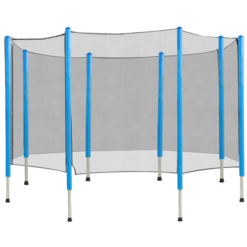 14 FT Trampoline Net Enclosure, 8 Poles, Black