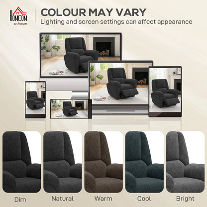 Power Recliner Chair, Fabric, USB Ports, Swivel & Rocking, Black Sofas & Reclining Chairs at Gallery Canada