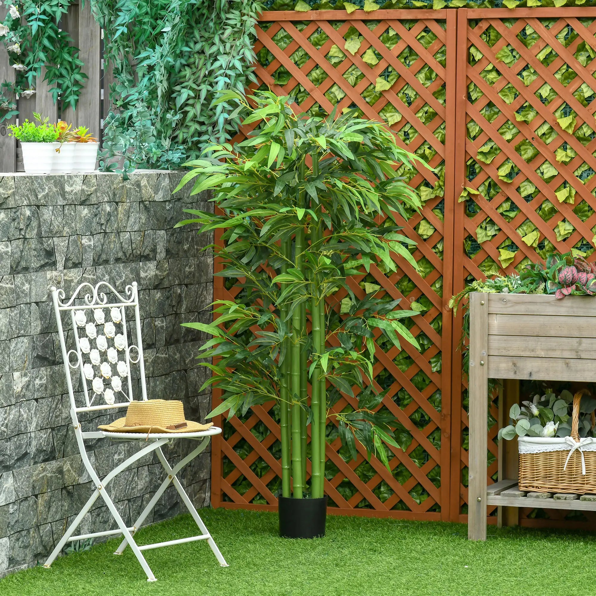 5.3ft Artificial Bamboo Tree with Pot, Indoor Decor for Home, Office Artificial Trees at Gallery Canada