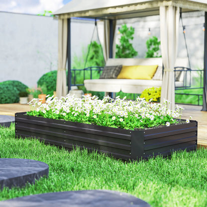 6' x 3' x 1' Raised Garden Bed, 2 Trellis Tomato Cages, Steel Frame, Black Raised Garden Beds at Gallery Canada