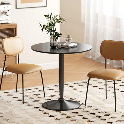 Modern Kitchen Table For 2, Round Dining Table With Steel Base, Black Dining Tables at Gallery Canada