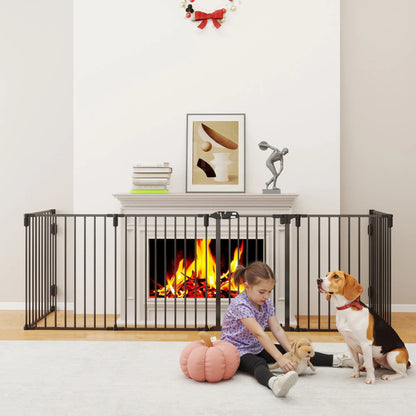 6-Panel Dog Safety Gate, Steel Fence, Black Houses, Kennels & Pens at Gallery Canada