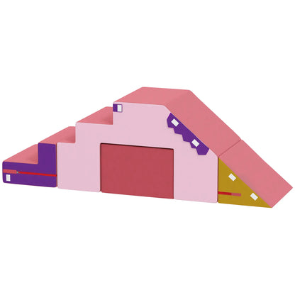 2-Piece Climbing Foam Blocks, Detachable Cover, Indoor PlaySet, Pink Kids Gym & Playmats Pink, purple and yellow at Gallery Canada
