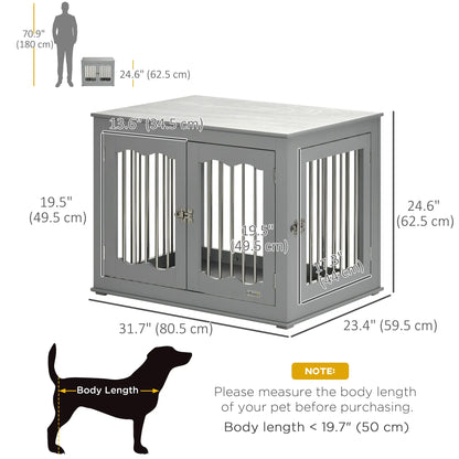 Dog Crate Furniture, Three Doors, Locks, Indoor, Medium, Grey Houses, Kennels & Pens at Gallery Canada