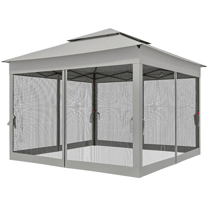 11' x 11' Pop Up Canopy Tent, Light Grey Pop Up Canopies Light Grey at Gallery Canada