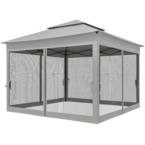 11' x 11' Pop Up Canopy Tent, Light Grey