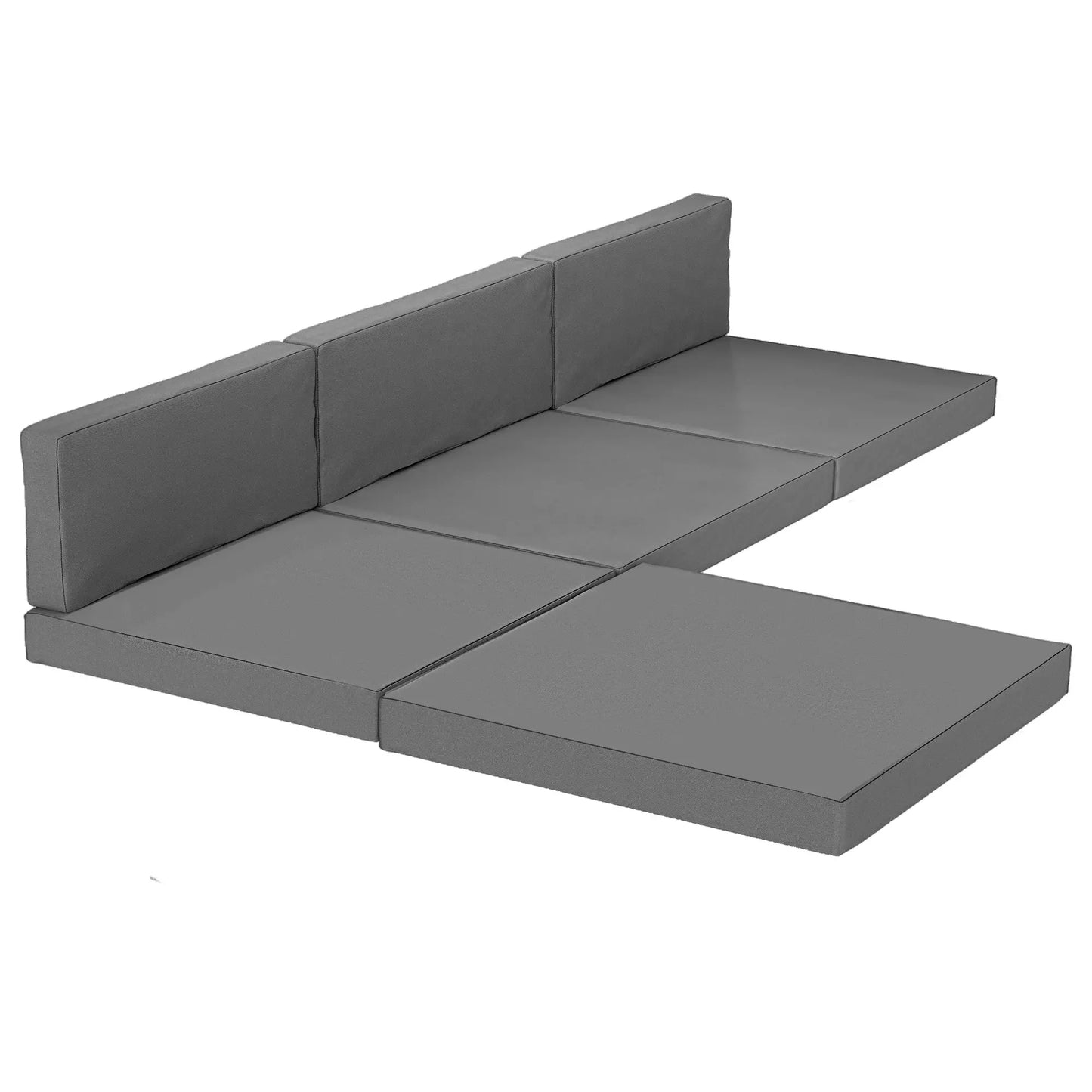 Water-Repellent Outdoor Loveseat Cushion, 23.6" x23.6", Removable Covers, Grey Patio Chair Cushions at Gallery Canada