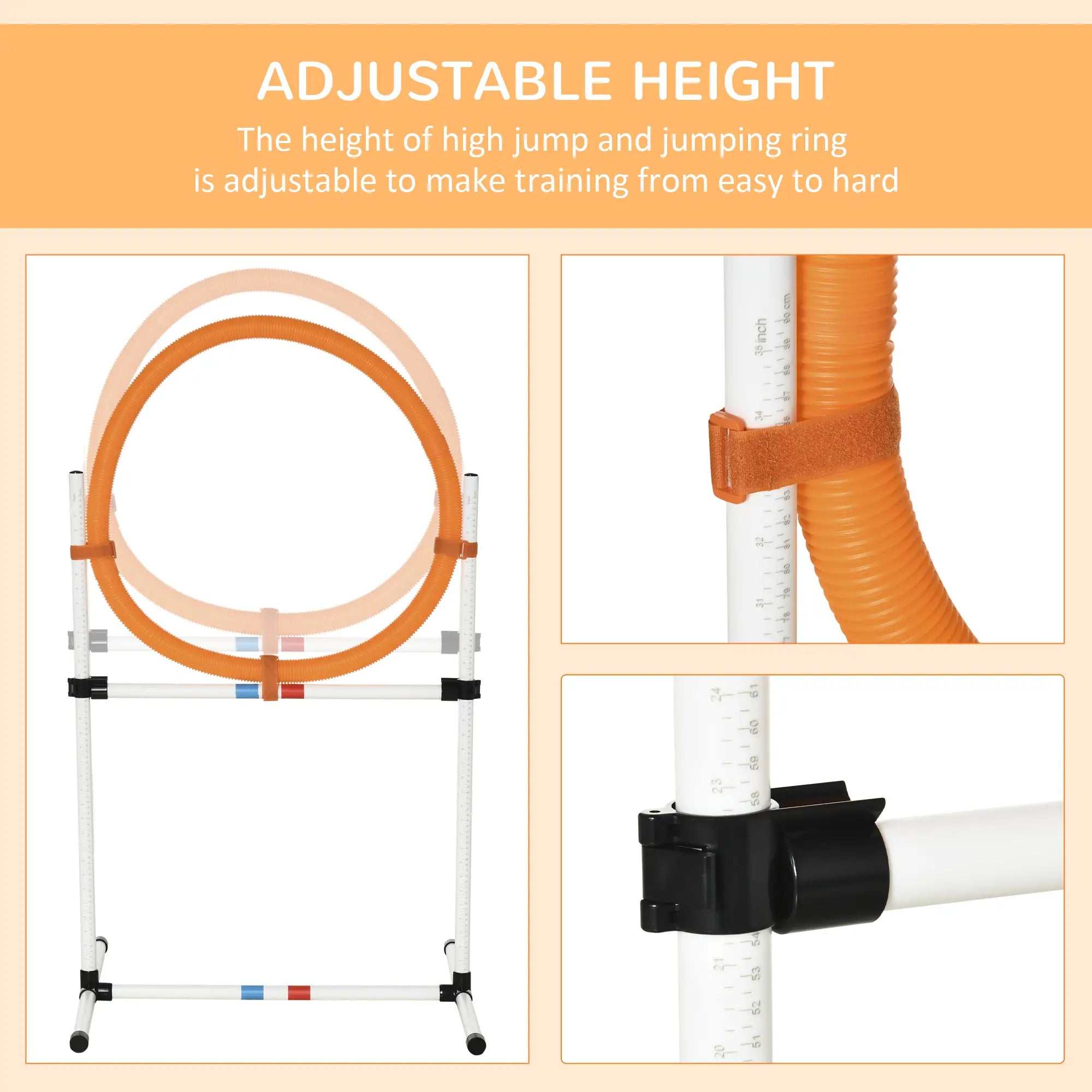 Dog Agility Training Equipment, Tire Jump Ring, Hurdle Bar, Easy Setup, Storage Bag Dog Agility Training Equipment at Gallery Canada