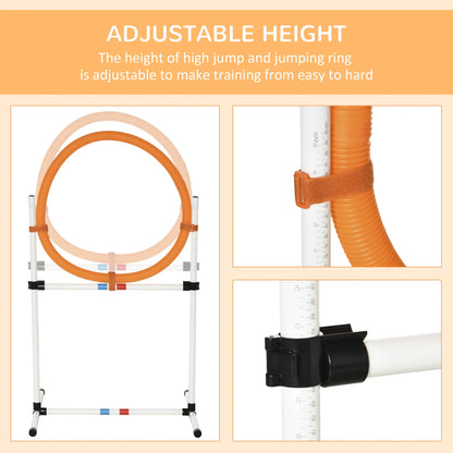 Dog Agility Training Equipment, Tire Jump Ring, Hurdle Bar, Easy Setup, Storage Bag Dog Agility Training Equipment at Gallery Canada