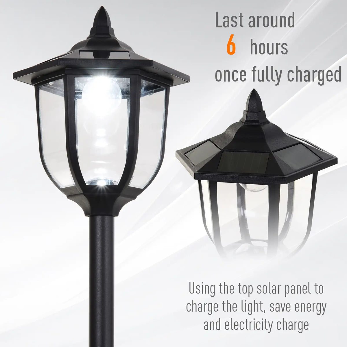 Solar Torch Lights, Outdoor Garden, 6 LED, Water-Resist, Auto On/Off Solar Post Lamps at Gallery Canada
