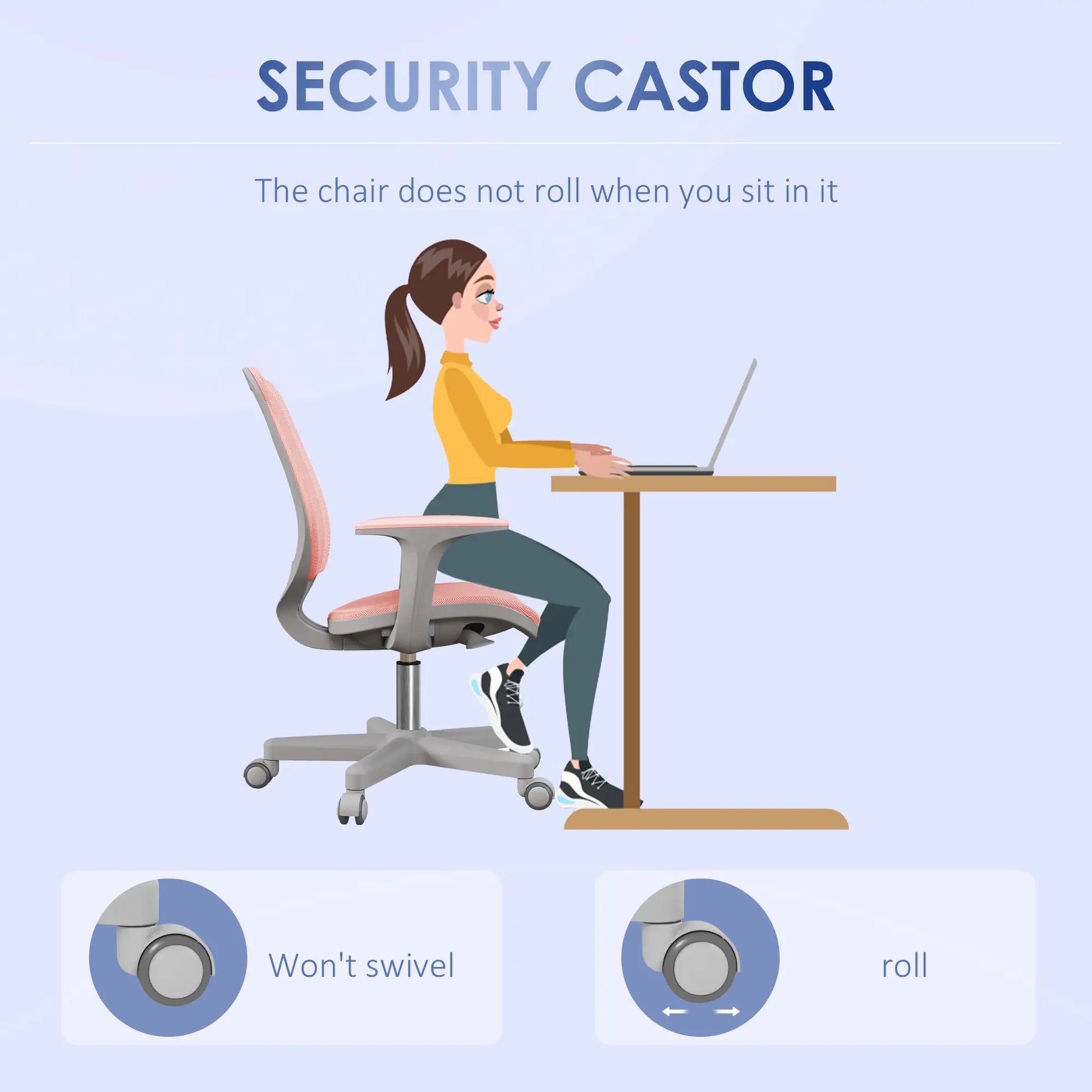 Mesh Back Office Chair, Swivel Castors, Arm, Small, Pink Task Chairs at Gallery Canada