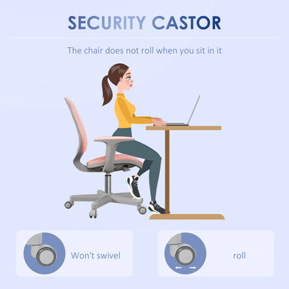 Mesh Back Office Chair, Swivel Castors, Arm, Small, Pink Task Chairs at Gallery Canada