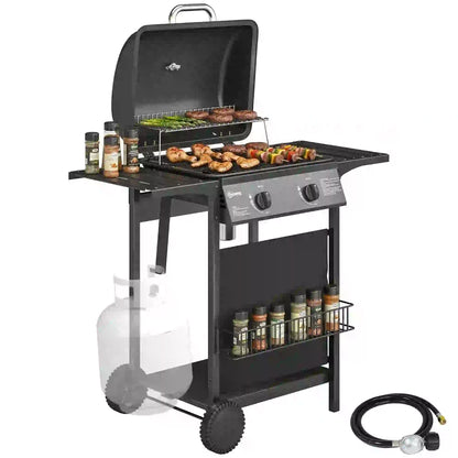 2-Burner Propane Gas Grill, 18000 BTU, Black Propane Gas Grills at Gallery Canada