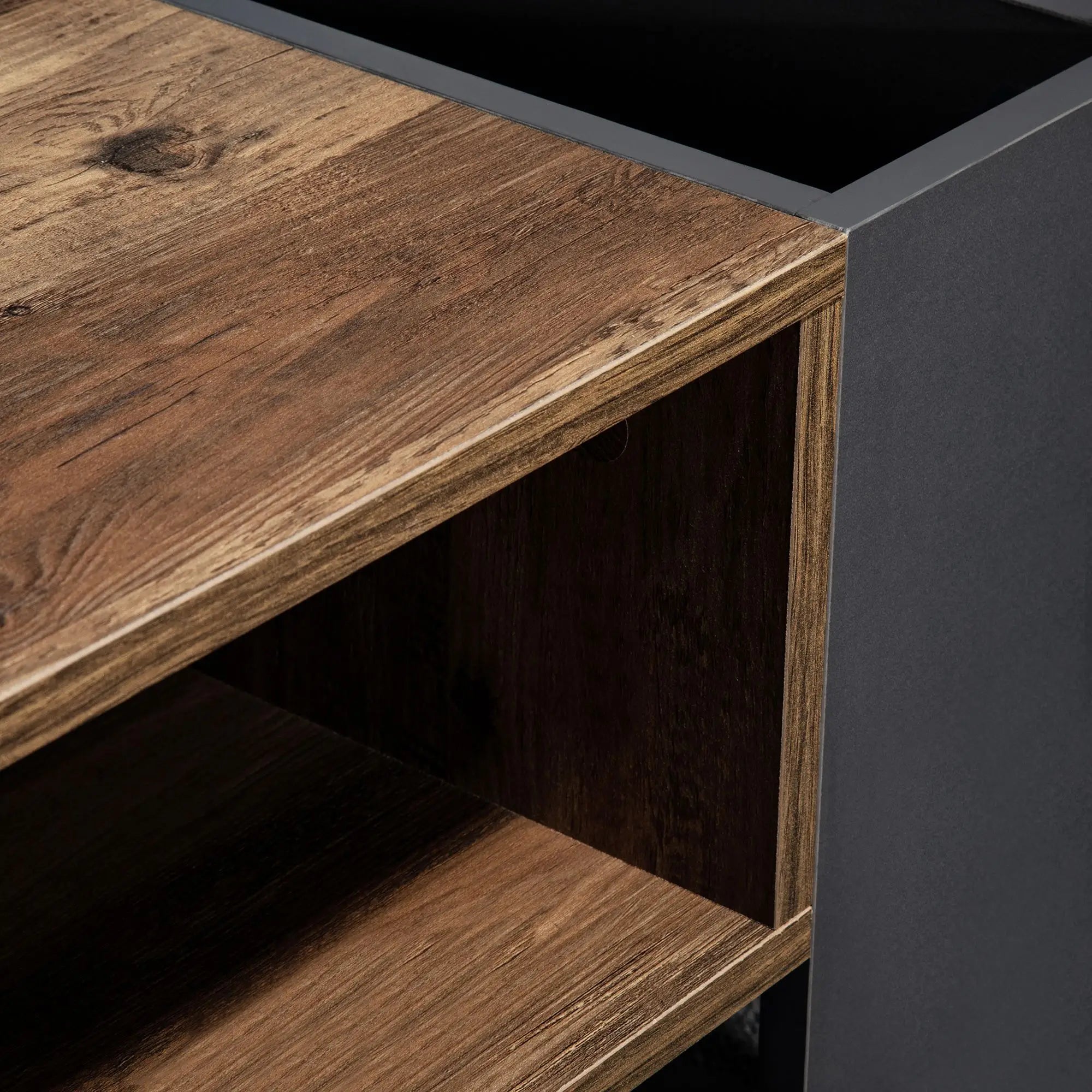 Grain Coffee Table, Double Storage, 43.5