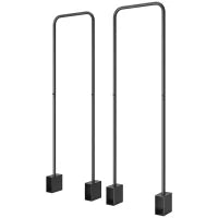 Support à bois de chauffage DIY, Rangement à bûches en acier robuste, Noir