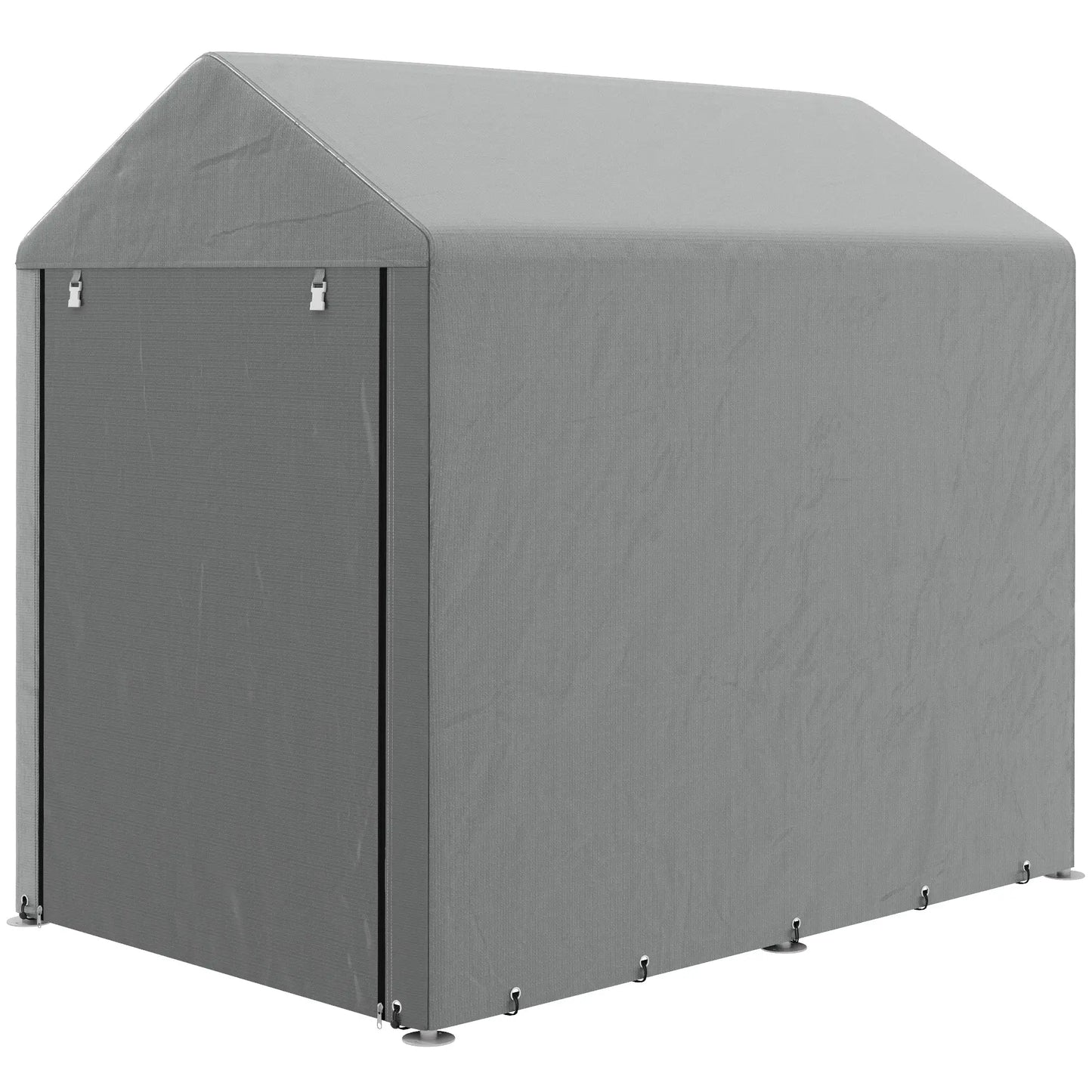 4x6ft Outdoor Storage Shed Tent, Portable with Roll-up Door Sheds Light Grey at Gallery Canada