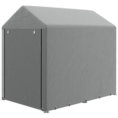 4x6ft Outdoor Storage Shed Tent, Portable with Roll-up Door Sheds Light Grey at Gallery Canada