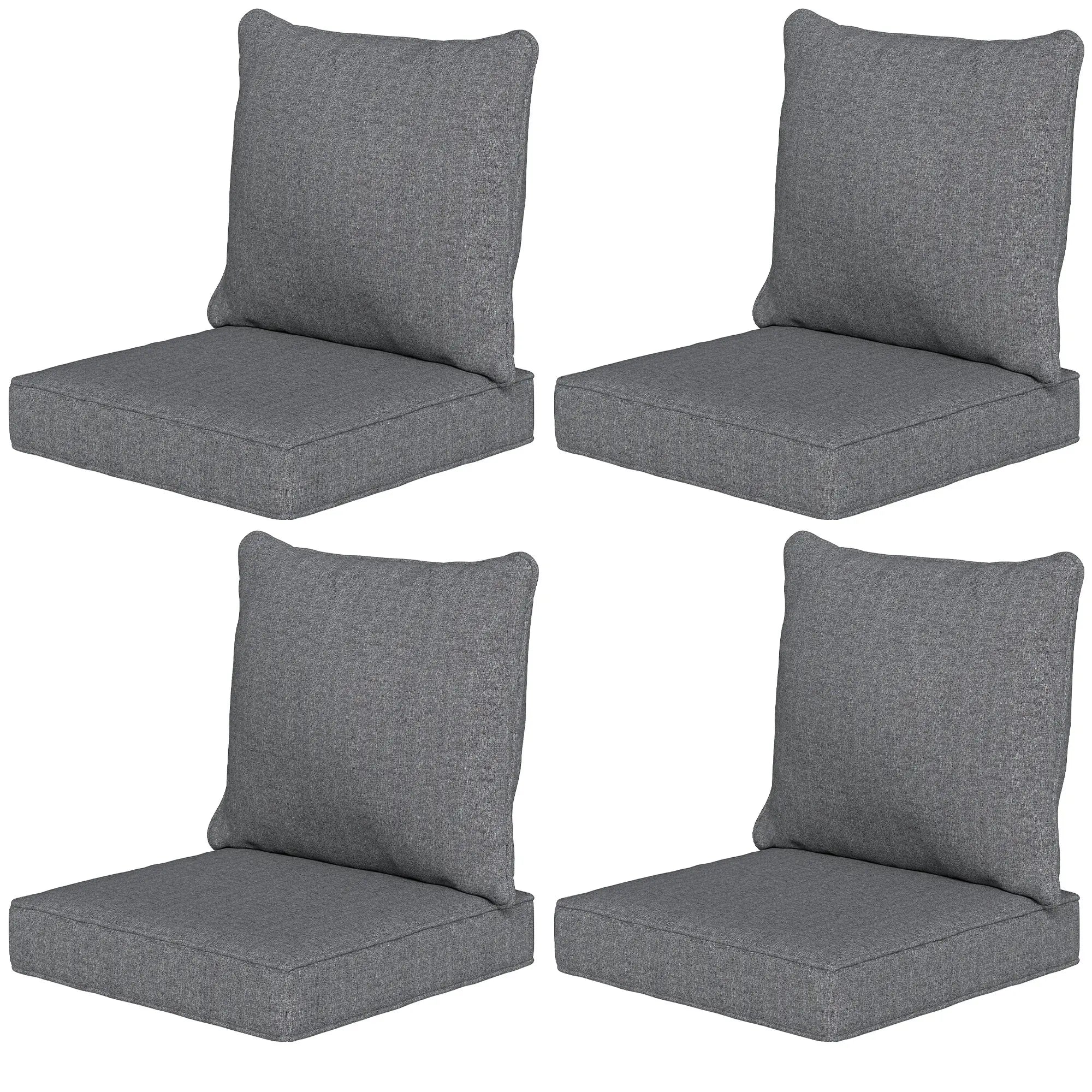 Outdoor Chair Cushions Set Of 4, Fade Resistant, 24
