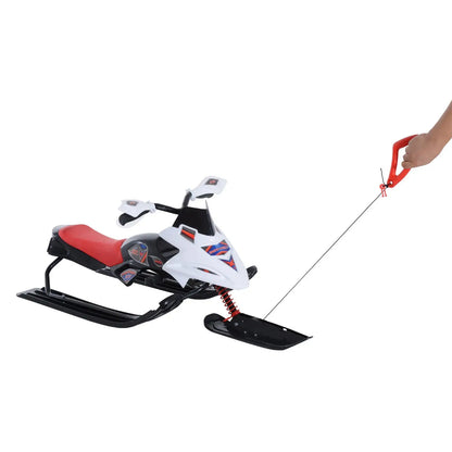 Kids Snow Racer Sled, Padded Rubber Seat, Wind Shield Handle, Anti-Slip Pedal Snow Scooters at Gallery Canada