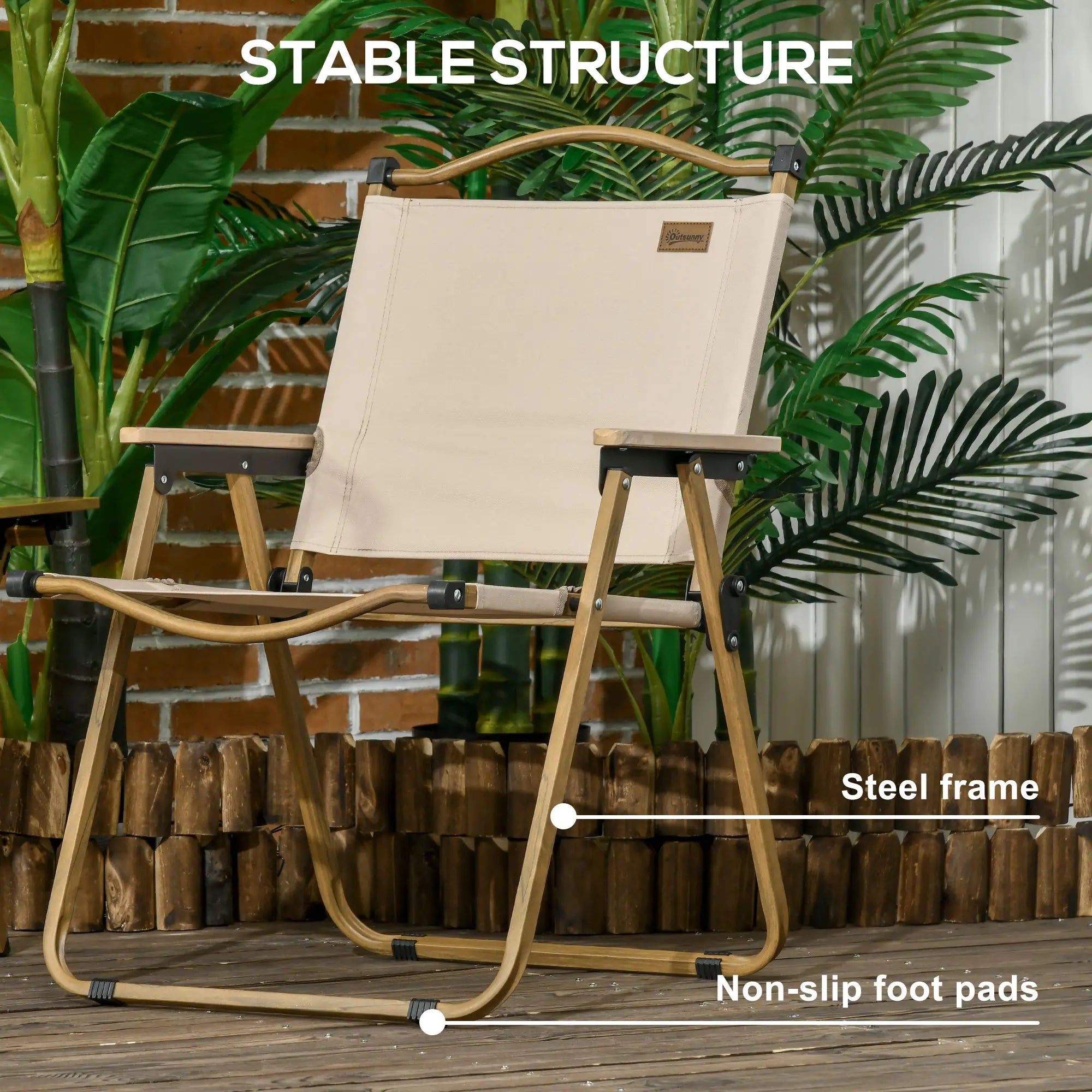 Set of 2 Camping Chairs, Lightweight Folding, Portable, Khaki Picnic Tables & Camping Chairs at Gallery Canada