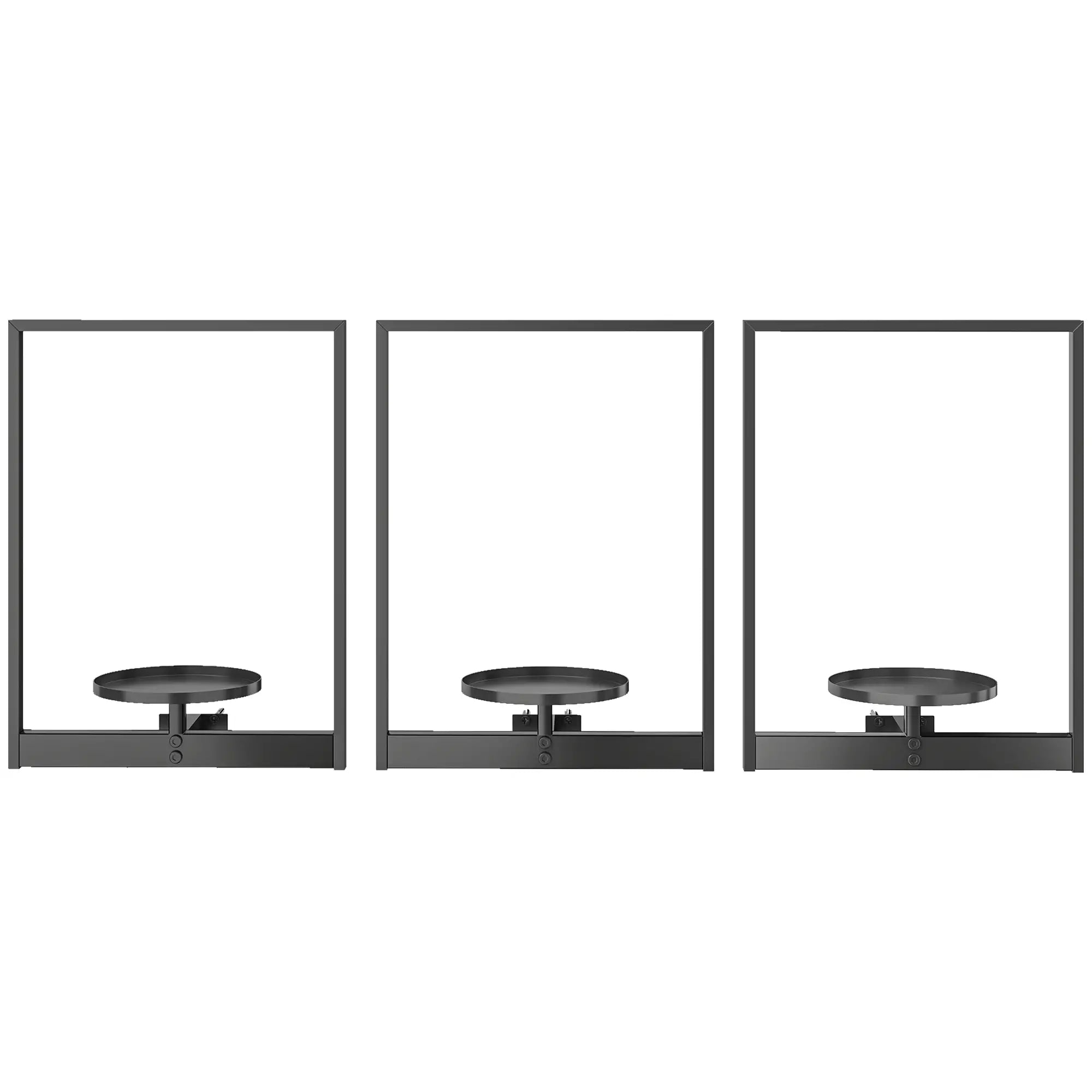 3 Pack Wall Planters, Metal Plant Stand Shelves, Picture Frame Decor Plant Stands Black at Gallery Canada