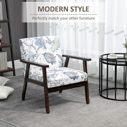 Modern Accent Chairs with Cushioned Seat, Upholstered Linen-Feel Armchair for Bedroom, Living Room, Multicolored Accent Chairs at Gallery Canada