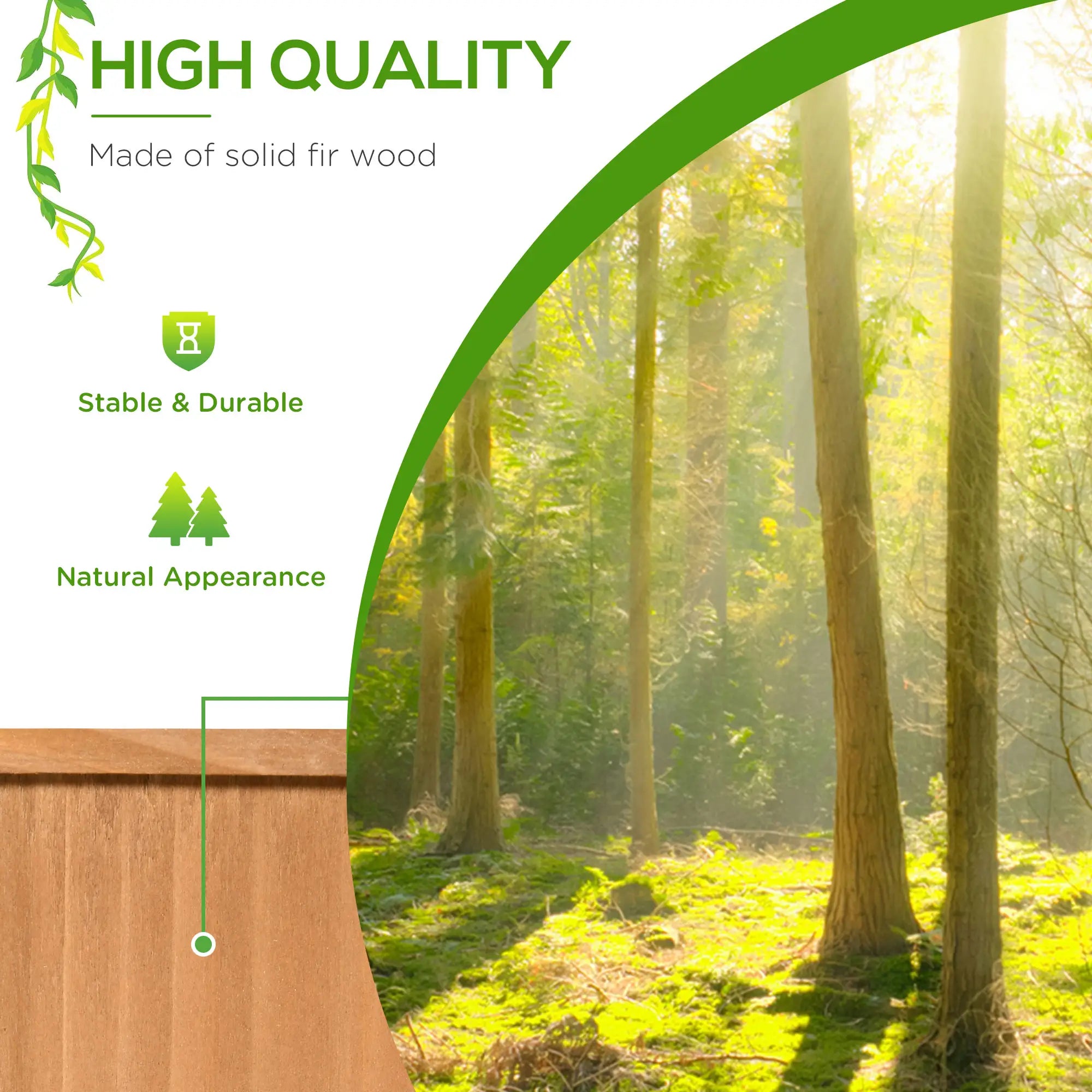 7.7FT Garden Arch, 2 Foldable Planter Boxes, Wooden Trellis Arbor, Brown Garden Arches at Gallery Canada