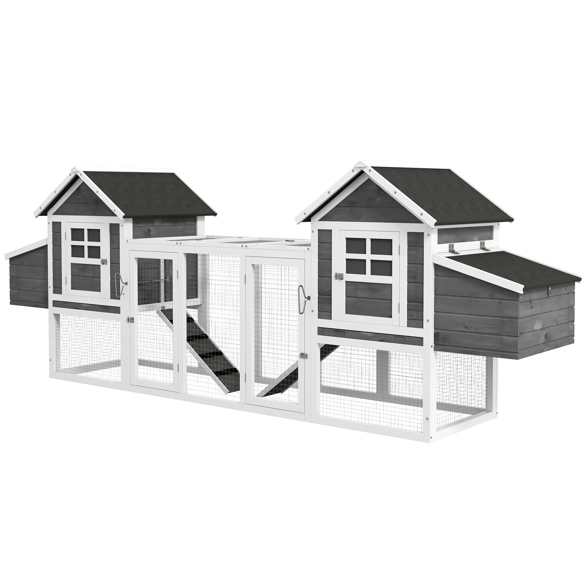 Extra Large Chicken Coop, Wooden Poultry House, Rabbit Hutch, Grey Chicken Coops White, Dark Grey, Black at Gallery Canada
