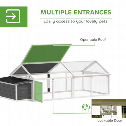 95"L Chicken Coop With Nesting Box, Wooden Roof, Side Door, For 4-8 Chickens Chicken Coops at Gallery Canada