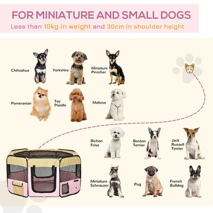 49-Inch Large Pet Playpen, Portable Dog Cat Cage, Carry Bag, Pink Houses, Kennels & Pens at Gallery Canada