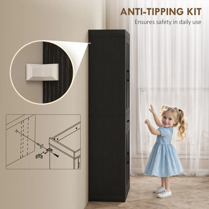 72 Inch Kitchen Pantry Cabinet, Farmhouse Storage, 4 Barn Doors, Black Kitchen Pantry Cabinets at Gallery Canada
