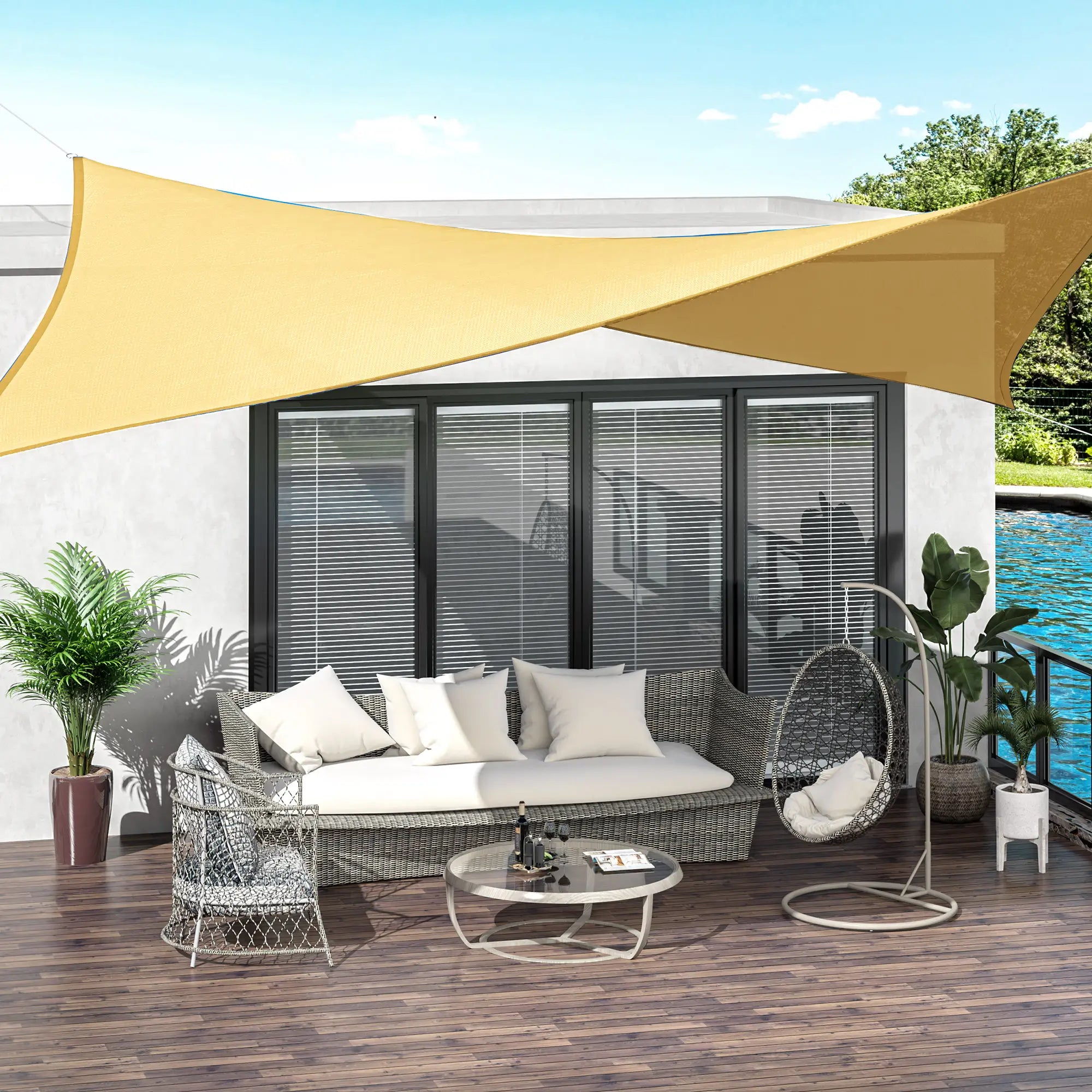 10ft x10ft Square Canopy, Sun Shade Sail, Garden Cover, UV Protector Shade Sails at Gallery Canada