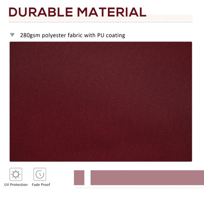 11' x 10' Retractable Awning Fabric, UV Protection, Wine Red Awning Fabric Replacement at Gallery Canada