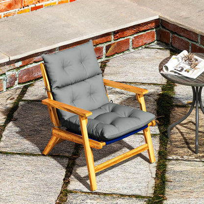 Adirondack Chair Cushion, Tufted with Ties, Non-Slip, Light Grey Patio Chair Cushions at Gallery Canada