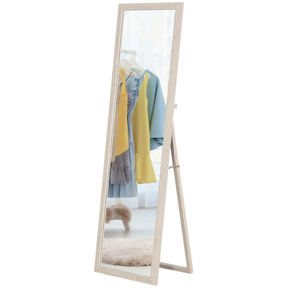 64" x 21" Full Length Mirror, Standing, Wall Mounted, White Full Length Mirrors White at Gallery Canada