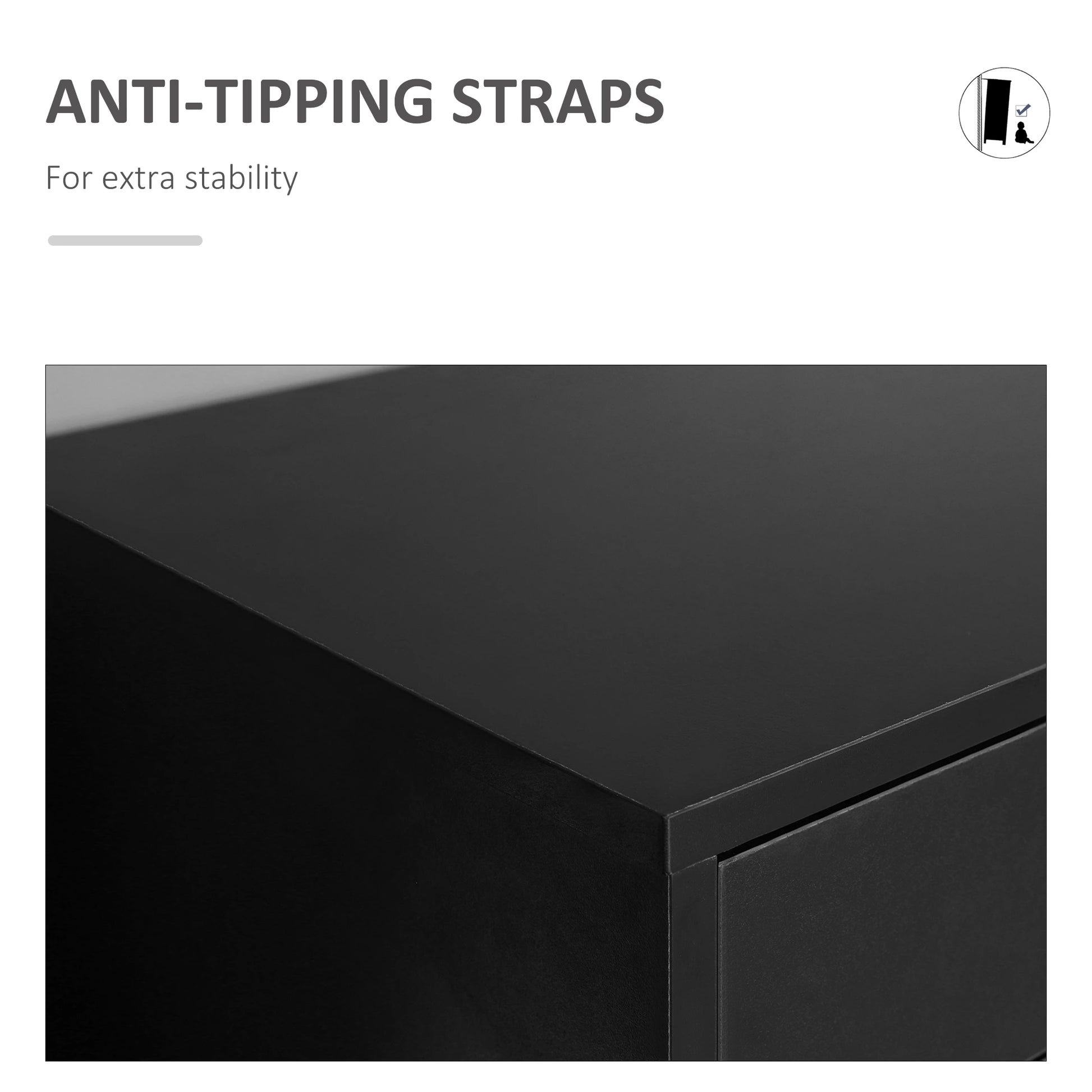 7-Drawer Vertical File Cabinet, 18.7"x15.6"x35.4", Black Office Cabinets & Cupboards at Gallery Canada