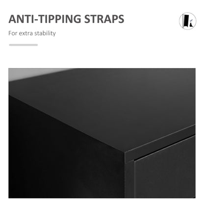 7-Drawer Vertical File Cabinet, 18.7"x15.6"x35.4", Black Office Cabinets & Cupboards at Gallery Canada