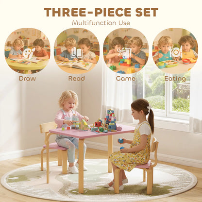 Kids Table and 2 Chair Set, Multi-Activity Furniture, Pink Kids Table Sets at Gallery Canada