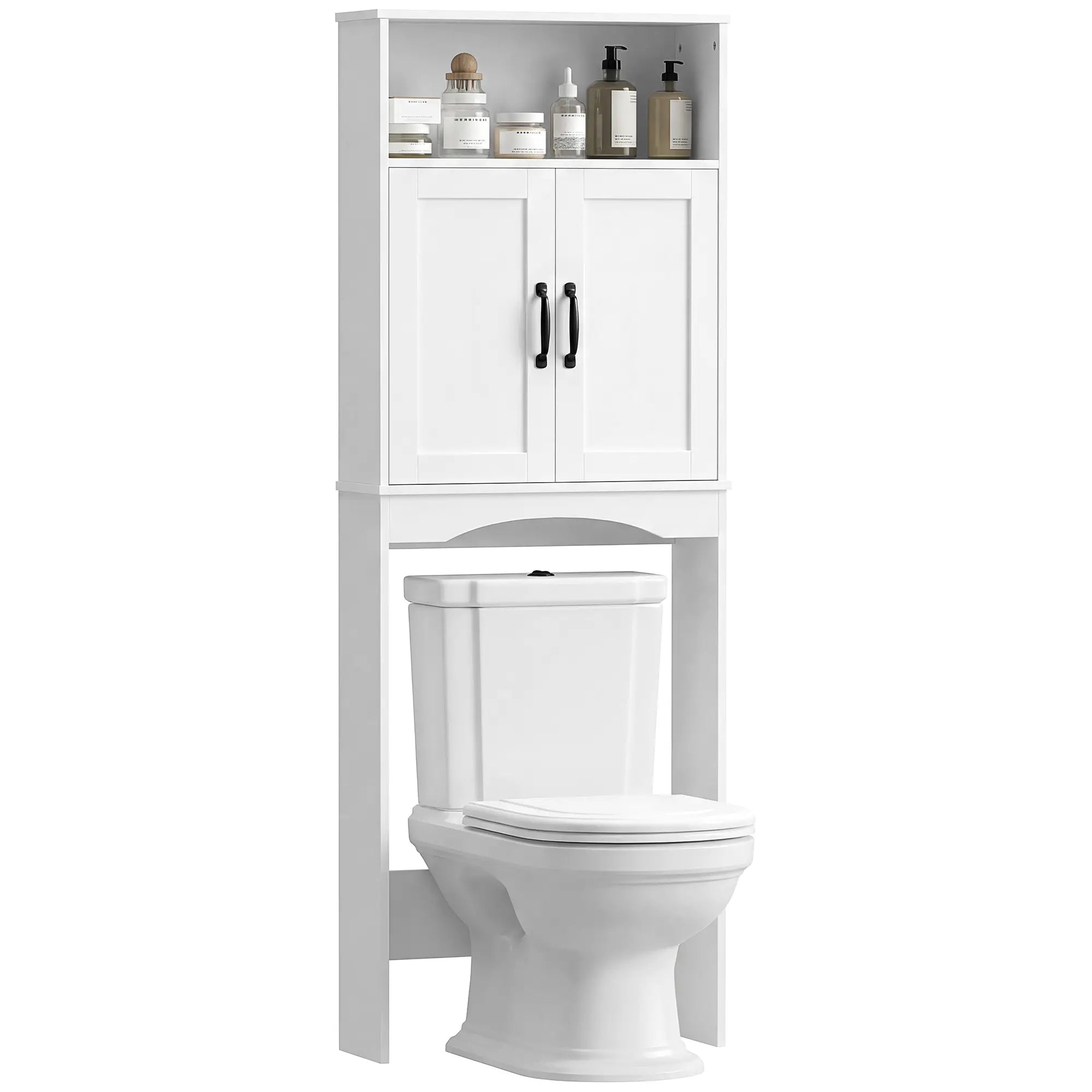 Over The Toilet Storage Cabinet, 2 Doors And Open Shelf, White Over The Toilet Storage at Gallery Canada