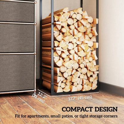 Heavy Duty Firewood Rack With Adjustable Shelf, Indoor Outdoor Log Holder Firewood Racks at Gallery Canada