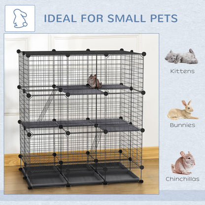 Rabbit Cage DIY Pet Playpen Small Animal Cage for Hedgehog Bunny Guinea Pig Chinchilla Ferret Kitten with Mallet Connectors and Cable Ties - Gallery Canada
