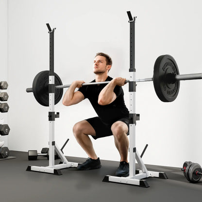 2-Piece Barbell Rack, 53.5"-69.3" Adjustable, 440LBS Capacity Power Towers at Gallery Canada