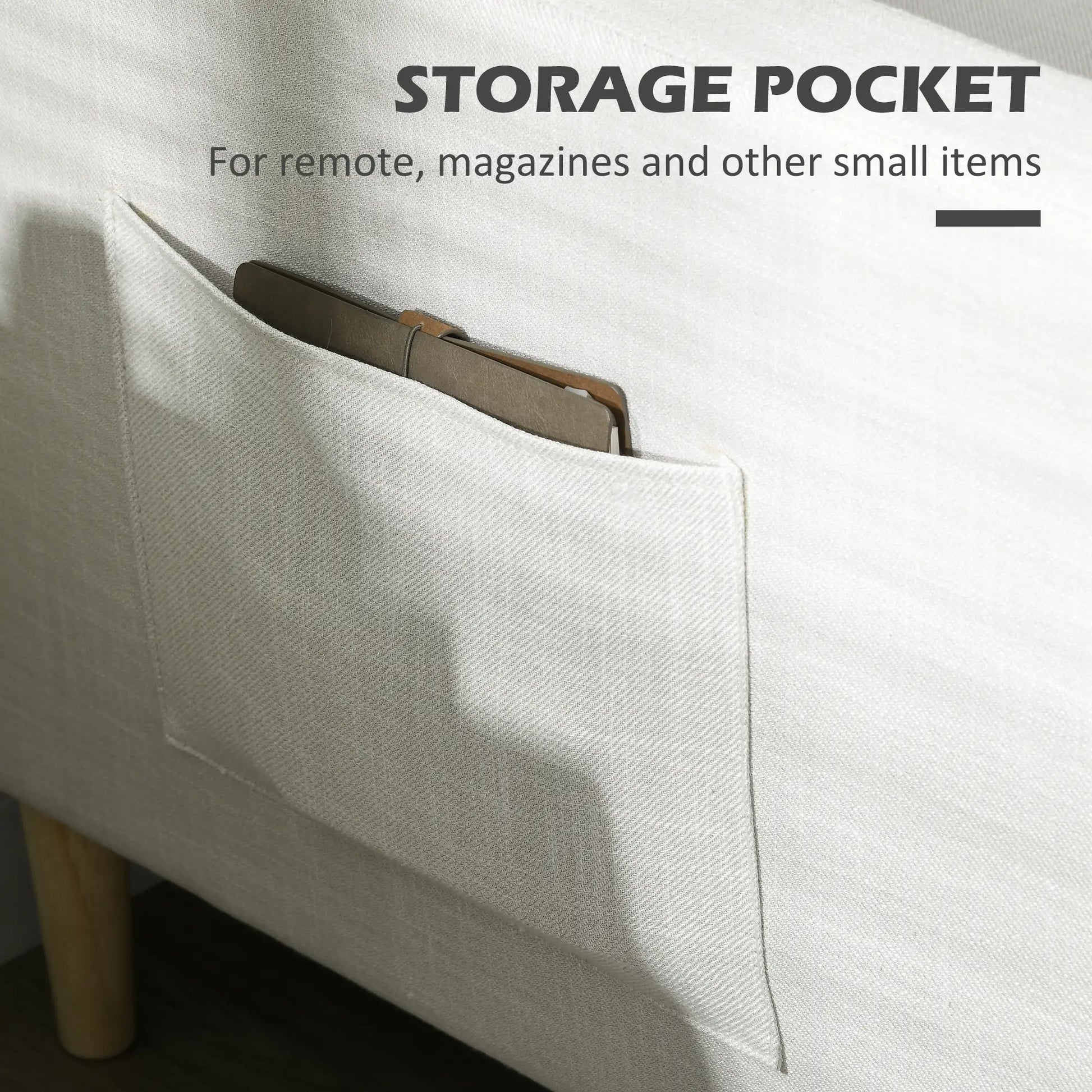 56" 2 Seat Sofa, Modern Love Seat, Upholstered Couch, White 2-Seater Sofas at Gallery Canada