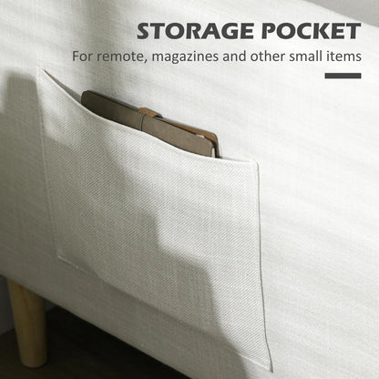 56" 2 Seat Sofa, Modern Love Seat, Upholstered Couch, White 2-Seater Sofas at Gallery Canada