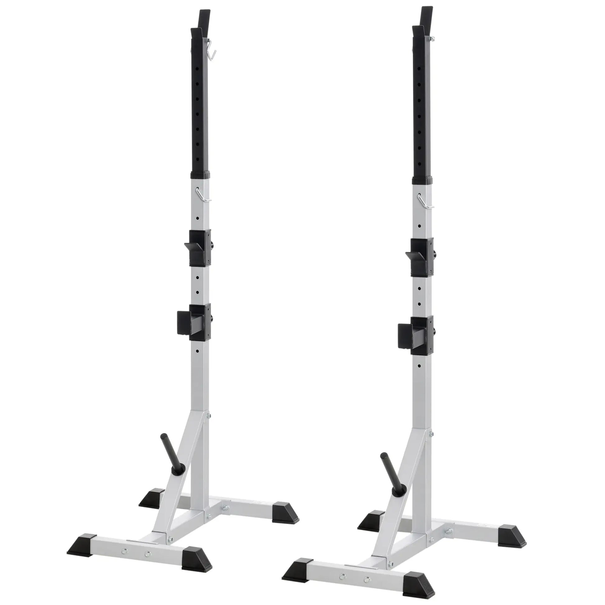 2-Piece Barbell Rack, 53.5"-69.3" Adjustable, 440LBS Capacity Power Towers at Gallery Canada