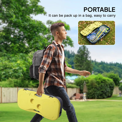 Portable Badminton Net Set, 9.5x5 ft, Foldable, Includes Rackets, Shuttlecocks Badminton at Gallery Canada