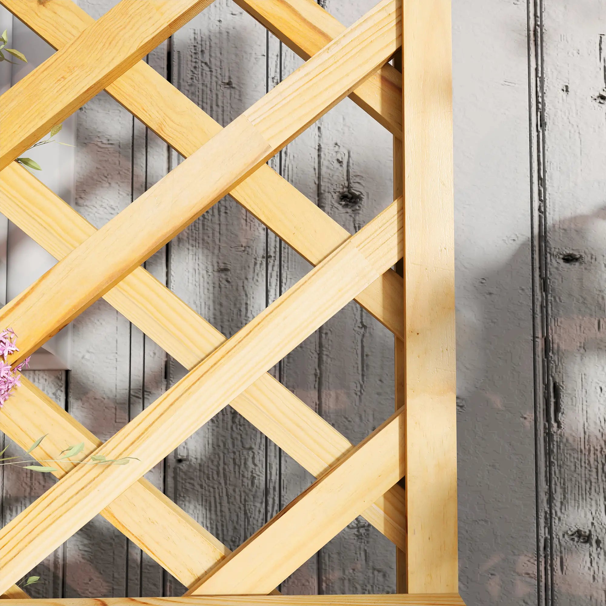 Wooden Raised Garden Bed With Trellis, Hanging Roof, Plant Shelf Wooden Planter Boxes at Gallery Canada